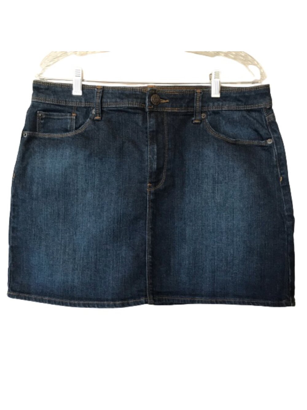 Gap Brit Denim Mini Skirt Blue Denim Casual Stretch Skirt 5 pockets Size 14 / 32